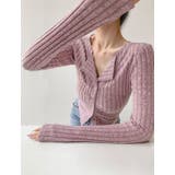 クルーネックカーディガン/折り返し衿/ジャストフィットトップス | LETee | 詳細画像10