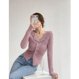 クルーネックカーディガン/折り返し衿/ジャストフィットトップス | LETee | 詳細画像11