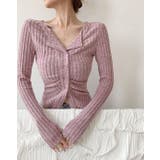 クルーネックカーディガン/折り返し衿/ジャストフィットトップス | LETee | 詳細画像12