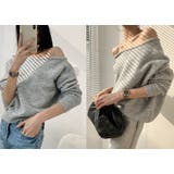 アシンメトリーネックニットプルオーバー/ドルマンスリーブ | LETee | 詳細画像5