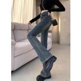 ダメージデニムフレアパンツ/ベルボトム | LETee | 詳細画像3