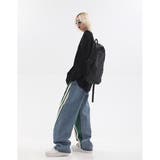 斜めライン切り替えパンツ/スウェット＆ソフトデニム | LETee | 詳細画像5 