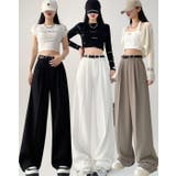 ツータックワイドレッグパンツ/ターンアップボトムス | LETee | 詳細画像9 