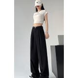 ツータックワイドレッグパンツ/ターンアップボトムス | LETee | 詳細画像13 