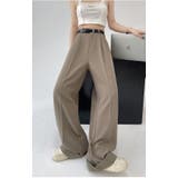 ツータックワイドレッグパンツ/ターンアップボトムス | LETee | 詳細画像3 