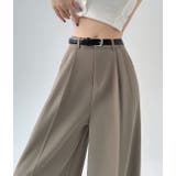 ツータックワイドレッグパンツ/ターンアップボトムス | LETee | 詳細画像5 