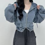 デニムパーカー/ZIPUPブルゾン | LETee | 詳細画像2 