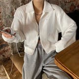 WHITE | 襟付きジップアップトップス/ダブルジップ/カットソージャケット | LETee