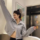 襟付きジップアップトップス/ダブルジップ/カットソージャケット | LETee | 詳細画像4