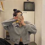 襟付きジップアップトップス/ダブルジップ/カットソージャケット | LETee | 詳細画像5