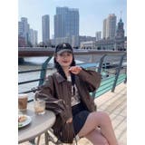 フェイクレザーえり付きジャケット/裾ゴムジップアップジャケット | LETee | 詳細画像16 