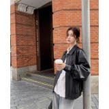 フェイクレザーえり付きジャケット/裾ゴムジップアップジャケット | LETee | 詳細画像7 