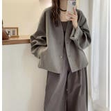 ノーカラージャケット/ドロップショルダー | LETee | 詳細画像7 