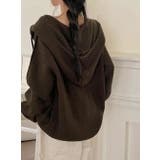 袖ライン片畔ニットジップパーカー | LETee | 詳細画像5