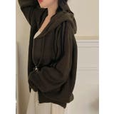 袖ライン片畔ニットジップパーカー | LETee | 詳細画像6