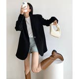 BLACK | ワンボタンテーラードジャケット | LETee