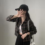 チェック柄クロップドシャツジャケット | LETee | 詳細画像19