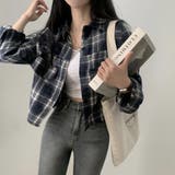 チェック柄クロップドシャツジャケット | LETee | 詳細画像3