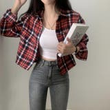 チェック柄クロップドシャツジャケット | LETee | 詳細画像8