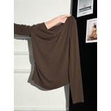 アシンメトリーネックドレープトップス | LETee | 詳細画像11