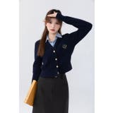 ニットトップス/見せかけえり付き/エンブレム風ワンポイント刺繍 | LETee | 詳細画像2