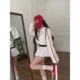 配色ラインハーフジッププルオーバー/ショート丈トップス | LETee | 詳細画像1 