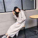 サイドスリットプルパーカーワンピース/カンガルーポケット | LETee | 詳細画像12 