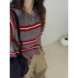 ボーダーニットカーディガン/ダブルジップ | LETee | 詳細画像7