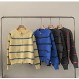 ボーダーニットカーディガン/ダブルジップ | LETee | 詳細画像10