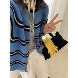 ボーダーニットカーディガン/ダブルジップ | LETee | 詳細画像2