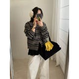 ボーダーニットカーディガン/ダブルジップ | LETee | 詳細画像4