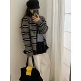 ボーダーニットカーディガン/ダブルジップ | LETee | 詳細画像5