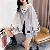 袖ロゴ切替ジップパーカー/ロゴチップ | LETee | 詳細画像1 