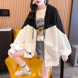 WHITE | バイカラーパーカージャケット/ジップパーカー | LETee