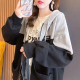 バイカラーパーカージャケット/ジップパーカー | LETee | 詳細画像4