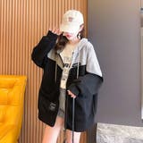 バイカラーパーカージャケット/ジップパーカー | LETee | 詳細画像6