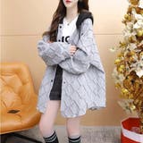 フード配色パーカー/フクレ織柄/ドットボタン/シャツ風パーカー | LETee | 詳細画像12