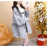 フード配色パーカー/フクレ織柄/ドットボタン/シャツ風パーカー | LETee | 詳細画像14