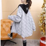 フード配色パーカー/フクレ織柄/ドットボタン/シャツ風パーカー | LETee | 詳細画像16