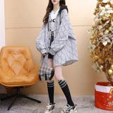 フード配色パーカー/フクレ織柄/ドットボタン/シャツ風パーカー | LETee | 詳細画像19