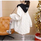 フード配色パーカー/フクレ織柄/ドットボタン/シャツ風パーカー | LETee | 詳細画像2