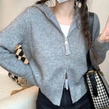 GREY | ダブルジップ♪ニットパーカー | LETee