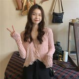 PINK | ニットカーディガン ショート丈 | LETee