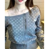 GREY | オフショルダー カーディガン アシンメトリ | LETee