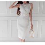 WHITE | ベルト付きノースリーブワンピース | LETee