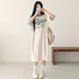 半袖ロゴプリントTシャツワンピース | LETee | 詳細画像8