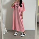 半袖ロゴプリントTシャツワンピース | LETee | 詳細画像5