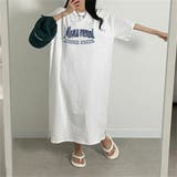 半袖ロゴプリントTシャツワンピース | LETee | 詳細画像1