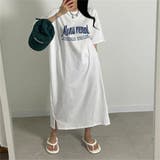 半袖ロゴプリントTシャツワンピース | LETee | 詳細画像2