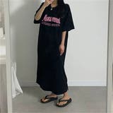 半袖ロゴプリントTシャツワンピース | LETee | 詳細画像3